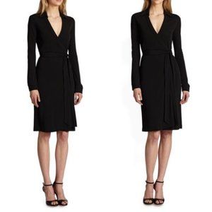 DVF Classic Black Wrap Dress